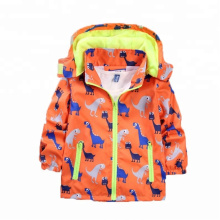 2018 Hot Selling Children Kids Boys Baby Clothing Dinosaur Printing Jackets Coats with Hooded